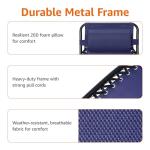 Outdoor Zero Gravity Lounge Chairs with Side Table, Blue