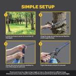 Navy Lightweight Nylon Camping Hammock Chair with Tree Straps