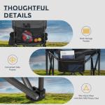 Overmont Oversized Folding Camping Chair 2Pack - 450lbs