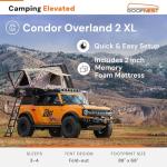 Roofnest Condor Overland 2 XL Hard-Shell Roof Tent