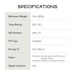 NEMO Forte Synthetic Men's Camping Sleeping Bag, 35º