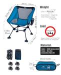 iClimb Ultralight Compact Beach Chair with Back Support