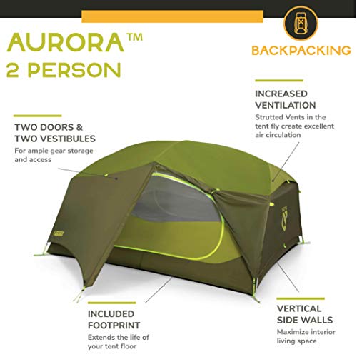 Nemo Aurora 2P Tent with Footprint - Green