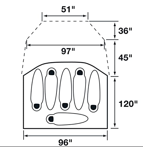 North Face Wawona 6-Person Tent, Green/Grey, One Size