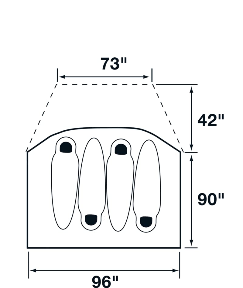 The North Face Wawona 4 Tent - Agave Grey