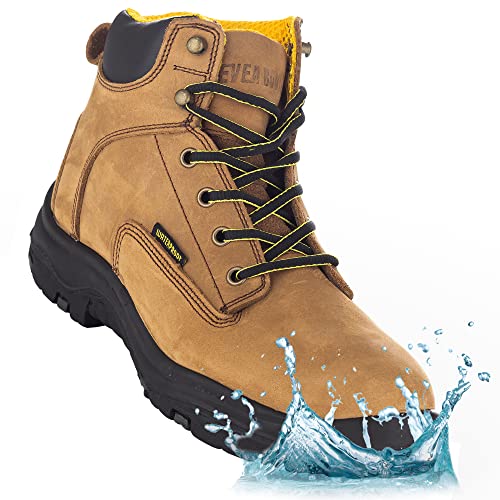 Ever Boots Premium Leather Waterproof Work Boots for Hiking