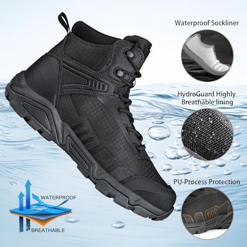 FREE SOLDIER Men's Waterproof Hiking Boots - Lightweight & Durable