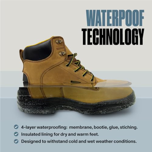 Ever Boots Premium Leather Waterproof Work Boots for Hiking