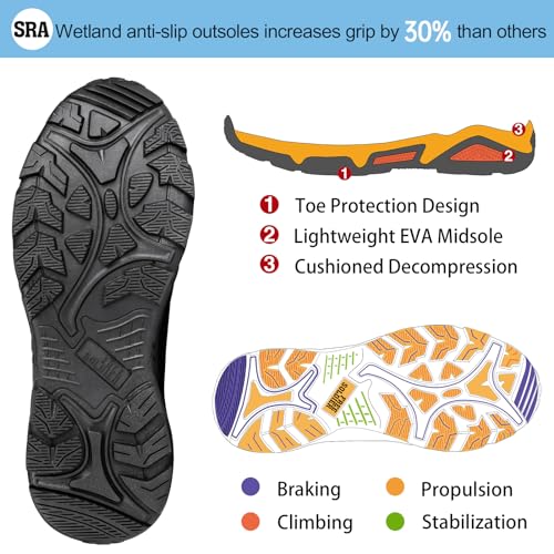 FREE SOLDIER Men's Waterproof Hiking Boots - Lightweight & Durable