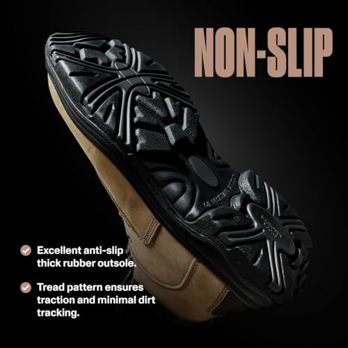 Ever Boots Premium Leather Waterproof Work Boots for Hiking