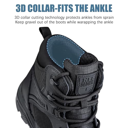 FREE SOLDIER Men's Waterproof Hiking Boots - Lightweight & Durable