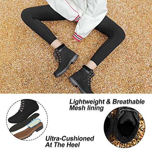 Women Waterproof Hiking Lace Up Work Boots