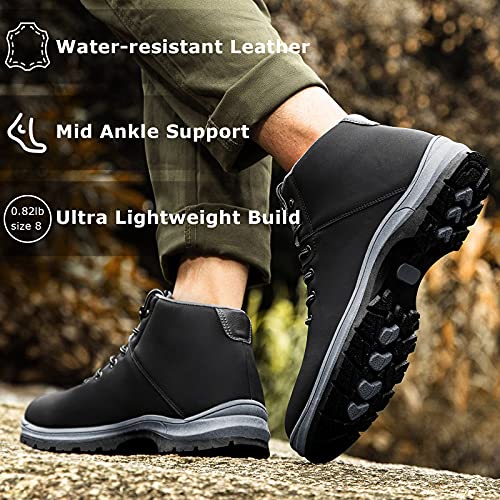 Men's Lightweight Water Resistant Hiking Boots - Anti-Slip