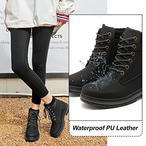 Women Waterproof Hiking Lace Up Work Boots