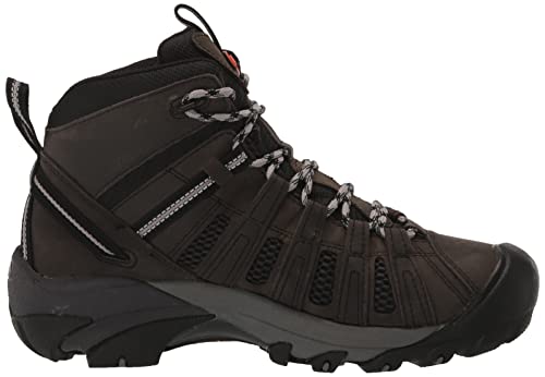KEEN Men's Voyageur Mid Hiking Boots, Steel Grey/Scarlet