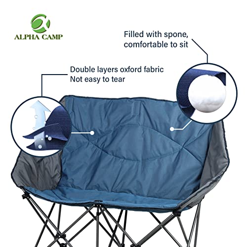ALPHA CAMP Oversized Double Camping Loveseat Chair