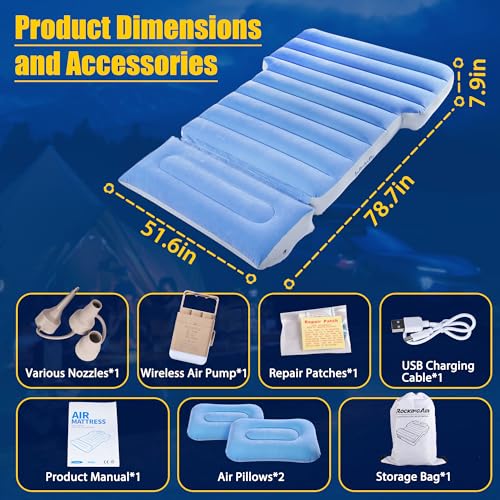 INFLATEFLY Inflatable Car Mattress: Built-in Pump, Sleep Pad
