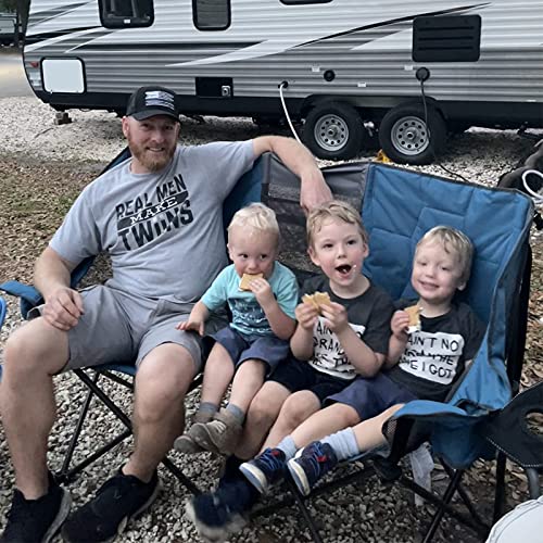 SUNNYFEEL Folding Double Camping Loveseat Chair with Storage