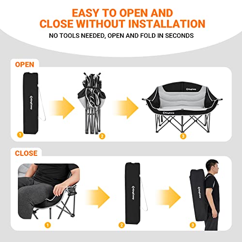 KingCamp Double Camping Loveseat for Adult Outdoor Activities