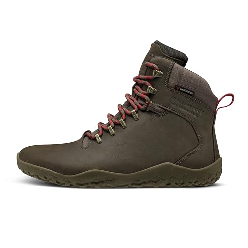 Women's Leather Barefoot Hiking Boot with Thermal Protection