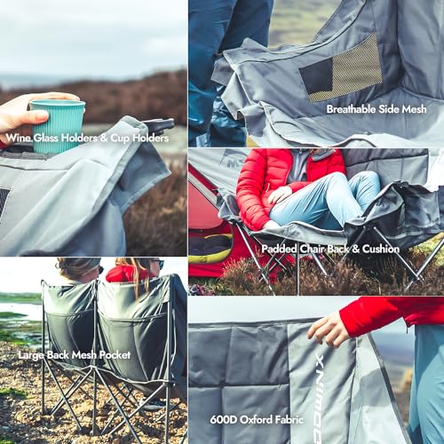 Dowinx Portable Double Camping Loveseat with Side Pockets