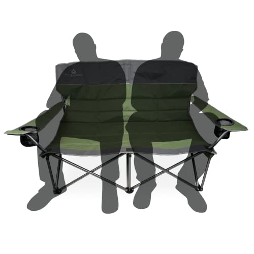 Black Sierra Camping Loveseat for Outdoor Events and Tailgating
