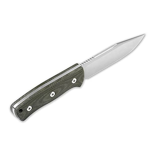 QSP Bison Fixed Blade Knife, D2 Blade, Green Micarta