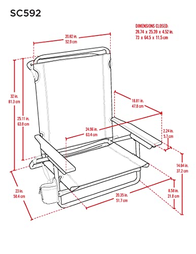 Tommy Bahama Lay Flat Folding Backpack Beach Chair