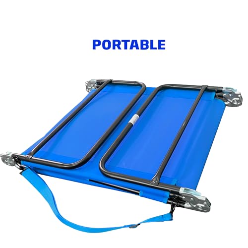 Blue Polyester Reclining Chaise Lounge Chair for Camping