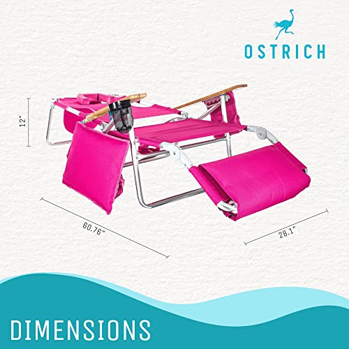Ostrich Deluxe 3-in-1 Beach Chair: Portable Recliner