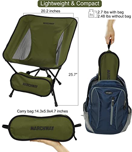 MARCHWAY Lightweight Folding Camping Chair for Outdoor Activities