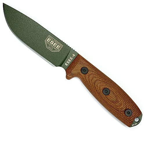 ESEE-4 Carbon Steel Knife with Black Sheath