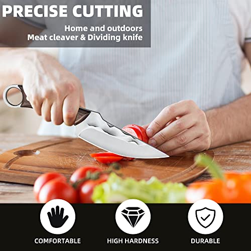 Veisky High Carbon Steel Hunting Knife with Sheath