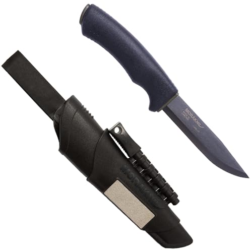 Morakniv Bushcraft Survival BlackBlade Knife: Carbon Steel Blade