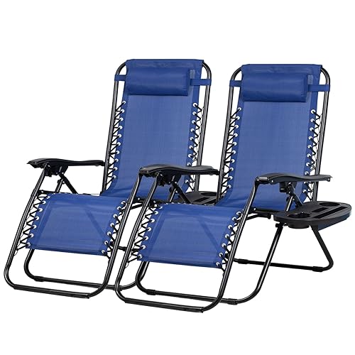 Nazhura Set of 2 Zero Gravity Beach Chairs