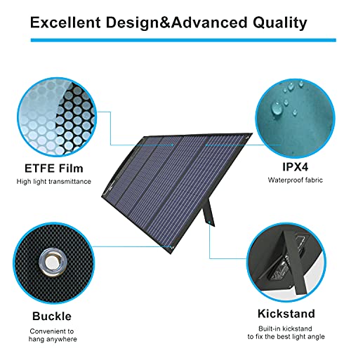 Portable 100W Solar Panel Charger with USB Outputs