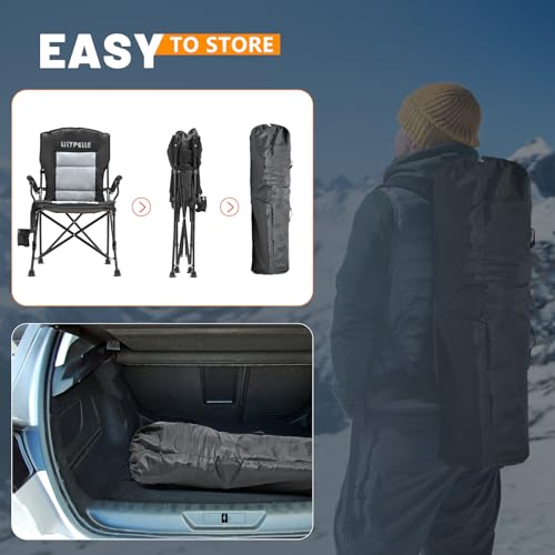 Oversized Heated Camping Chair with 3 Heat Levels