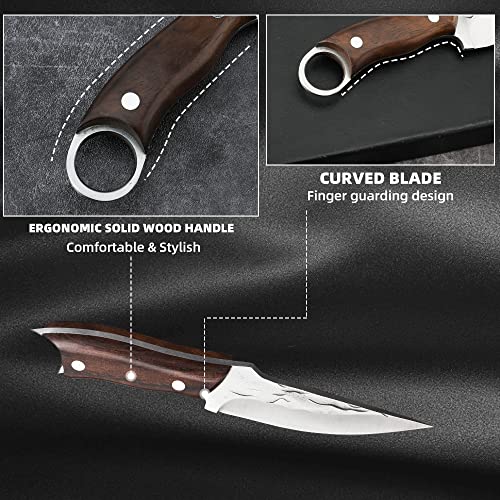 Veisky High Carbon Steel Hunting Knife with Sheath
