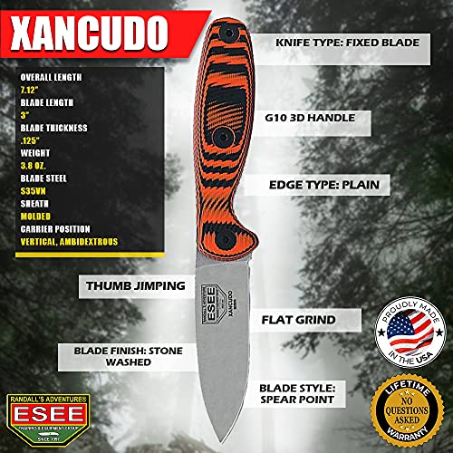 ESEE Xancudo S35V Knife with Black Sheath