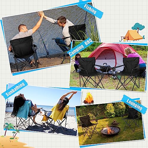 Set of 2 HaSteeL Foldable Camping Chairs, Easy Storage