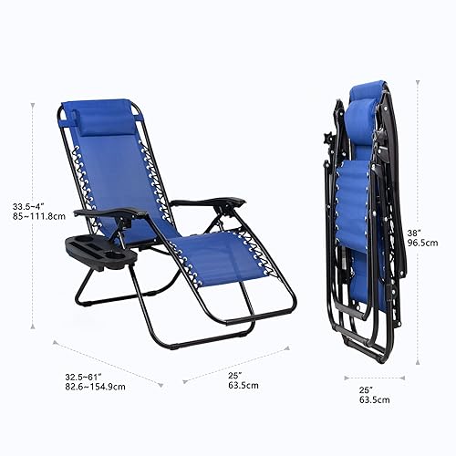Nazhura Set of 2 Zero Gravity Beach Chairs