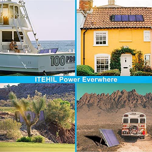 Portable 100W Solar Panel Charger with USB Outputs