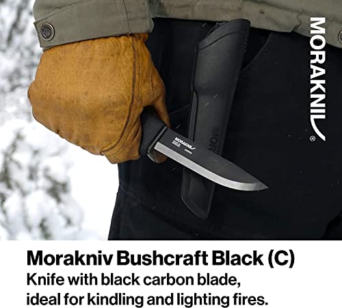 Morakniv Bushcraft Knife with Sheath - Carbon Steel
