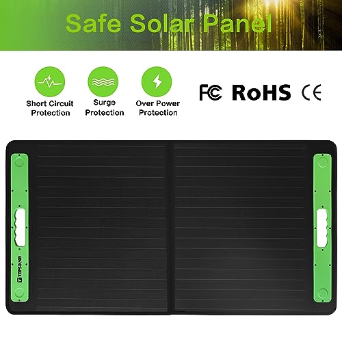 TopSolar 100W Portable Solar Panel Charger Kit