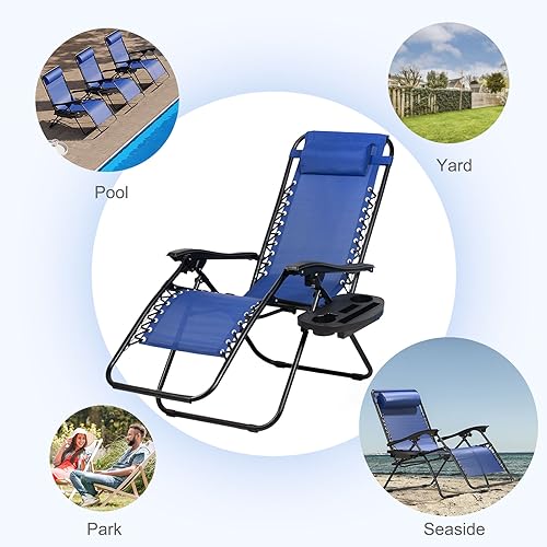 Nazhura Set of 2 Zero Gravity Beach Chairs