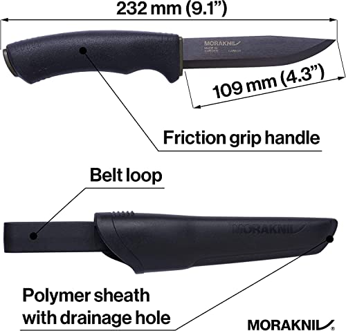 Morakniv Bushcraft Knife with Sheath - Carbon Steel