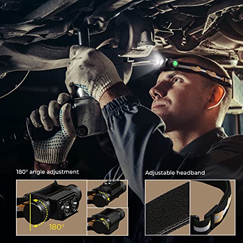 sofirn Headlamp, 1200 Lumen Rechargeable Headlamp Flashlight with Bright SST40 LED, Waterproof, for Kids and Adults, for Camping, Running, Hiking, Emergency, Outdoor