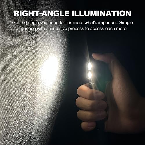 Wurkkos HD15 Headlamp 2000 Lumens LED Head Flashlight Rechargeable Headlight Right Angle Flashlight with Spotlight and Floodlight IP68 Waterproof Magnetic Tailcap (Black)