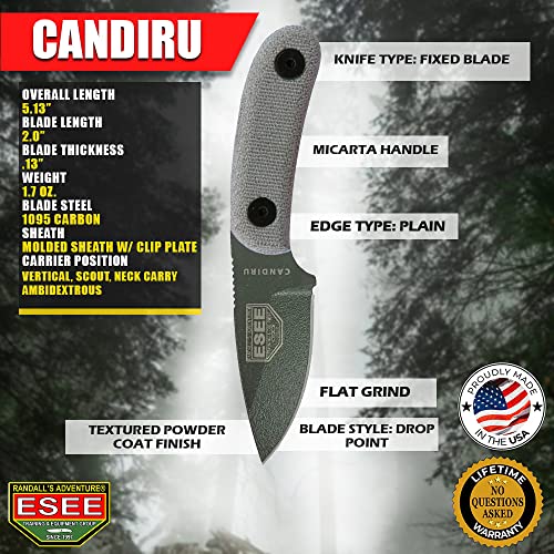 ESEE Candiru Fixed Blade Knife with Polymer Sheath
