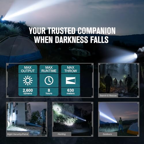 OLIGHT Warrior X 4 Rechargeable Tactical Flashlight 2,600 High Lumens